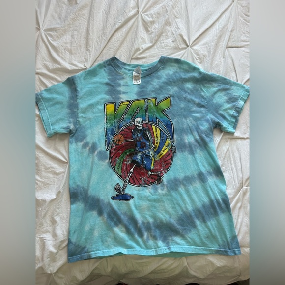 Barstool Sports Other - Barstool Sports YAK Tie Dye Blue Skeleton Basketball T-Shirt Cotton Mens M